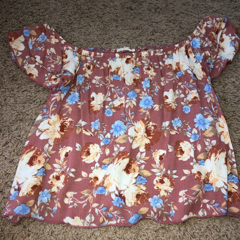 Floral off the shoulder top